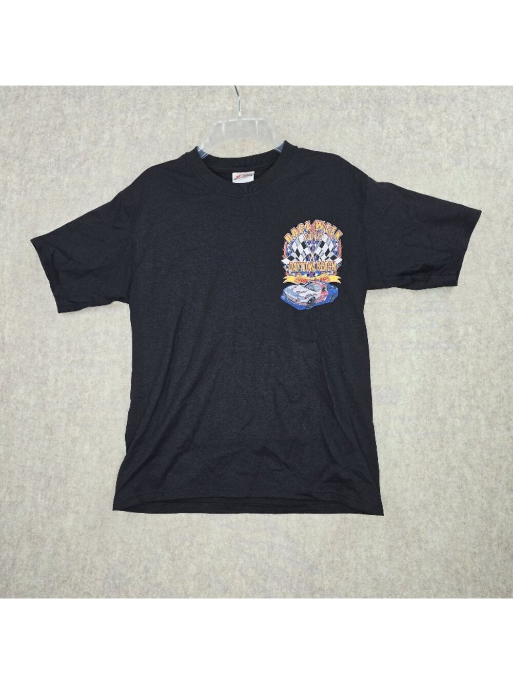 Hanes Mens Daytona Beach Race Week 2012 Black T-Shirt Size S Cotton/Polyester